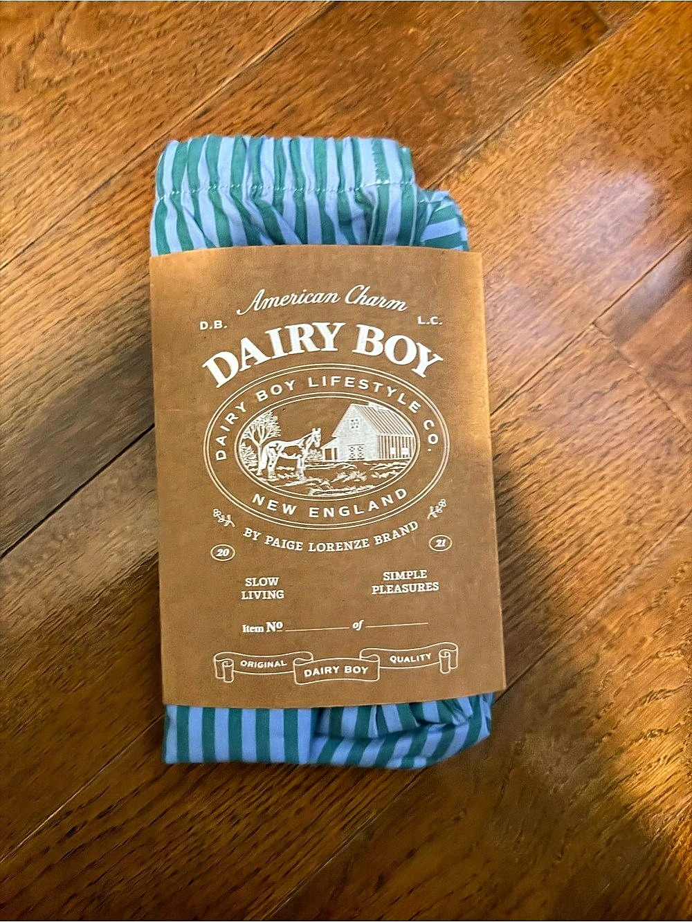 Dairy Boy Striped Boxers in Blue Stripes - NWT